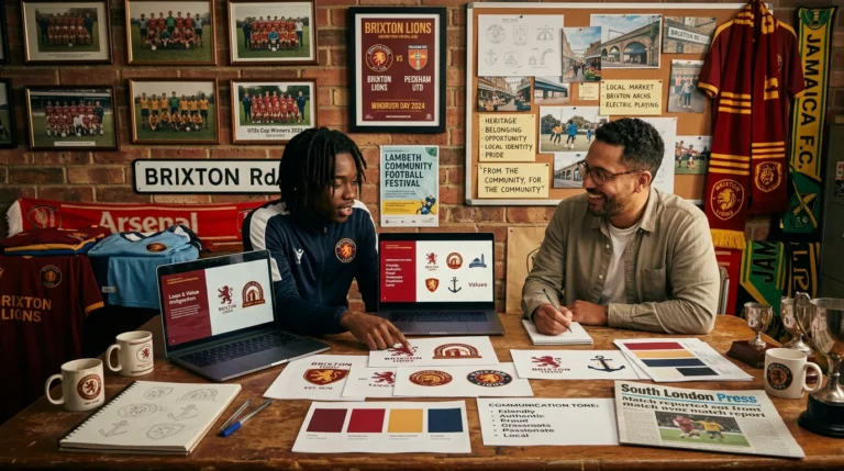 Marque de club amateur : logo, couleurs et histoire locale