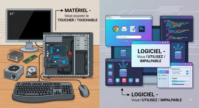 Matériel vs logiciel : comprendre la différence en images